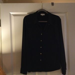 Long sleeve black blouse